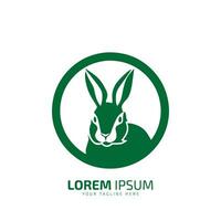 minimal and abstract logo of rabbit icon hare vector silhouette isolated