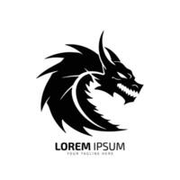 minimal and abstract logo of dragon icon vector silhouette isolated art