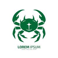 minimal and abstract logo of crab icon crab vector silhouette isolated design