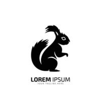 minimal and abstract logo of squirrel icon squirrel vector silhouette isolated art