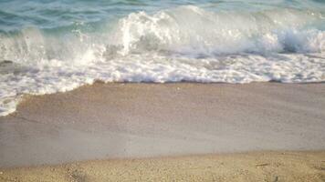 Shore and sea waves rolling in video