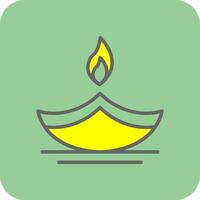 Oil Lamp Vector Icon Design