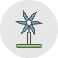 Wind Turbine Vector Icon Design