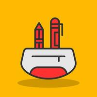 Pencil Case Vector Icon Design