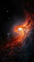 Black hole with bright accretion disk photo