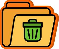 Delete Folder Vector Icon Design