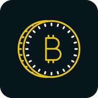 diseño de icono de vector de bitcoin