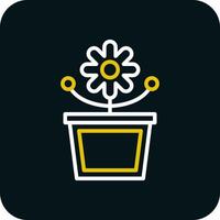 Flower Pot Vector Icon Design