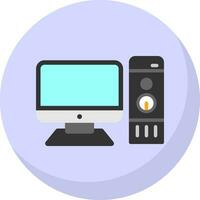 Desktop Computer Vector Icon Design