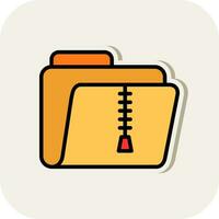 Zip Folder Vector Icon Design