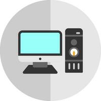 Desktop Computer Vector Icon Design