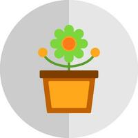 diseño de icono de vector de maceta de flores