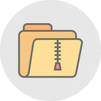 Zip Folder Vector Icon Design