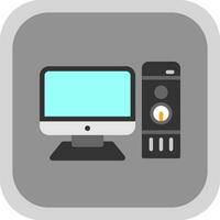 Desktop Computer Vector Icon Design