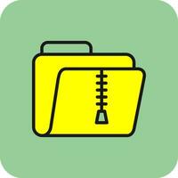 Zip Folder Vector Icon Design