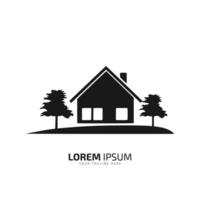 minimal and abstract home logo house icon building silhouette cabin vector