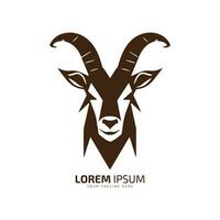 minimal and abstract goat or devil logo icon silhouette vector