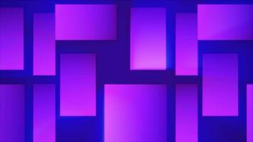 Purple patterns futuristic energy glowing from rectangles and squares background video