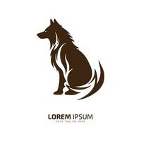 minimal and abstract wolf logo coyote icon dog silhouette jackal vector simple logo