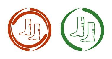 icono de vector de botas de jardinería