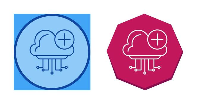 icono de vector de computación en la nube