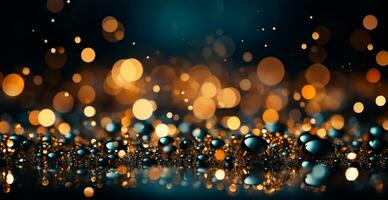 New Year - Christmas holiday blurred bokeh background - AI generated image photo