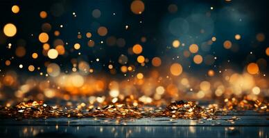 New Year - Christmas holiday blurred bokeh background - AI generated image photo