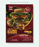 Restaurant discount food Burger Flyer Design, Todays Menu snake Chinese meal ad Template, Delicious Fast Food Pizza Poster vector