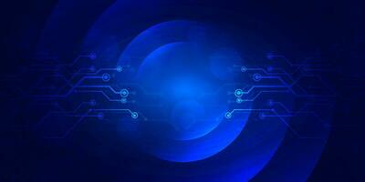 Abstract digital technology futuristic circuit board blue background, Cyber science tech layout, Innovation future Ai big data, Global internet network connection, Cloud hi-tech illustration vector
