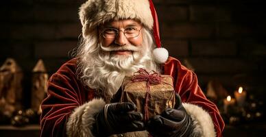 Santa Claus is a symbol of the Christmas New Year holiday - AI generated image photo