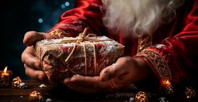 Santa Claus is a symbol of the Christmas New Year holiday - AI generated image photo