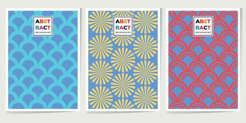Abstract groovy seamless pattern. Flower, sunburst, swirl, geometric, waves with funny happy daisy retro color for vintage vibes poster. Flat vector background isolated.