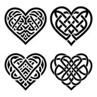 Vector heart celtic knot