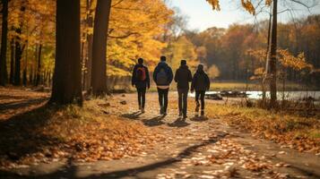 Nature walk with fall foliage photo