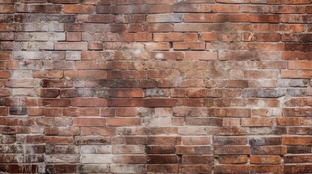Red brick wall background, texture pattern for continuous replicate, Generative AI illustration photo