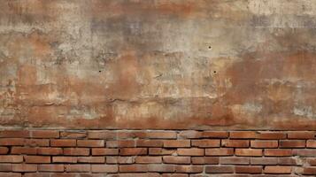 Red brick wall background, texture pattern for continuous replicate, Generative AI illustration photo