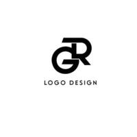 GR initial letter logo vector