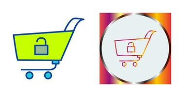 Unique Unlock Cart Vector Icon