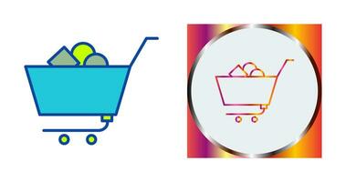 Unique Shopping Cart II Vector Icon