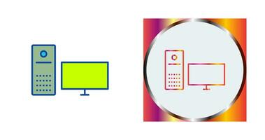 Unique Computer Vector Icon