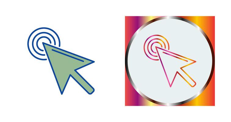 Unique Click Vector Icon
