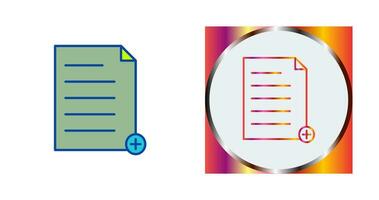 Unique Add File Vector Icon