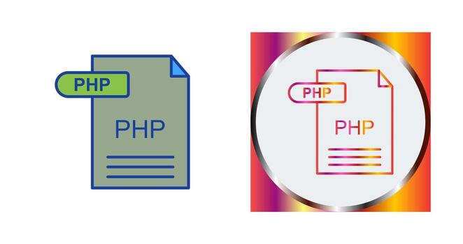 icono de vector de php