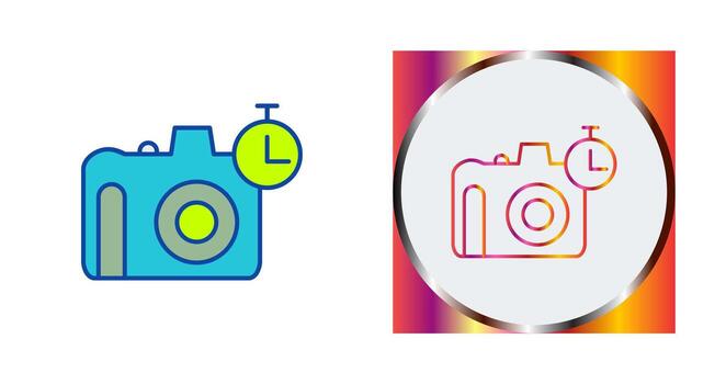 Unique Timer on Camera Vector Icon