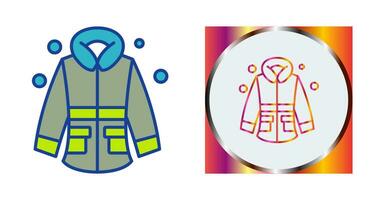 icono de vector de chaqueta de invierno