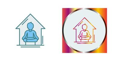 Yoga At home Vector Icon