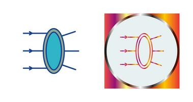 icono de vector de refracción