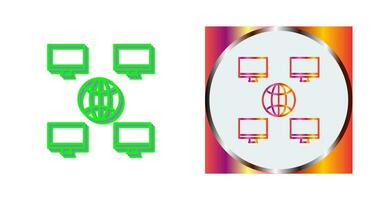 Unique Company Network Vector Icon