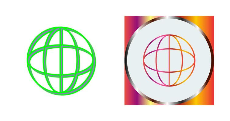 Unique Globe Vector Icon