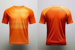 Mockup sports football team uniforms multicolors shirt, Generative AI illustration photo